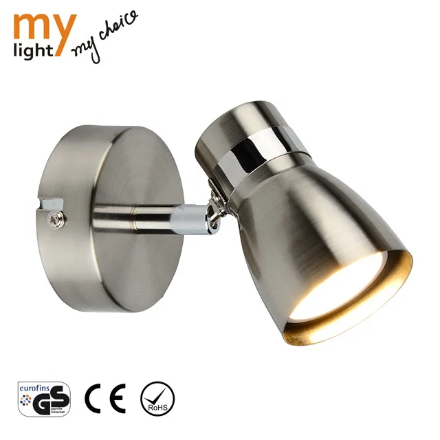 
LED mini spotlight with GU10 bulb 5W 3000k in satin nickel 