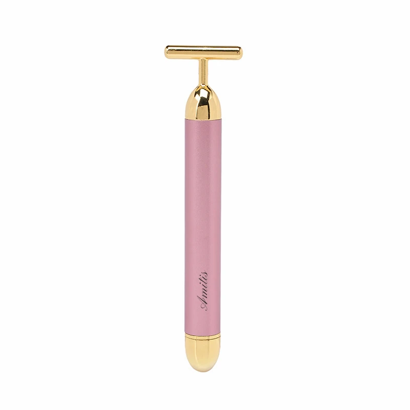 

Amitis 2021Amazon Hot sale 24k gold T-shaped facial massager beauty bar, Gold/rose gold/silver/gray