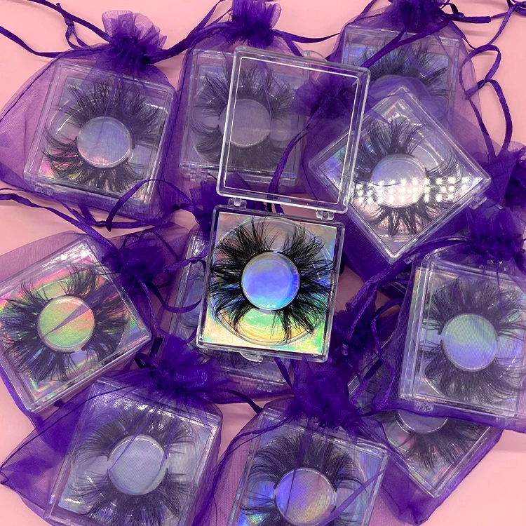 

2021 new arrivals Hot Selling Embossed Eyelash Boxes Neon Sign Eyelashes 100% Mink Fur False Eyelashes Wholesale