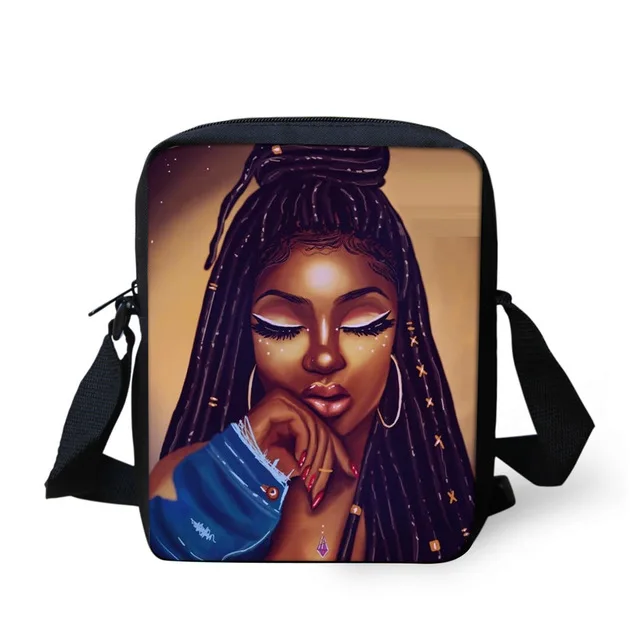 

Print on Demand Small Messenger Bags for Women African American Black Art Girls Shoulder Bag Ladies Mini Handbags Kids Bag