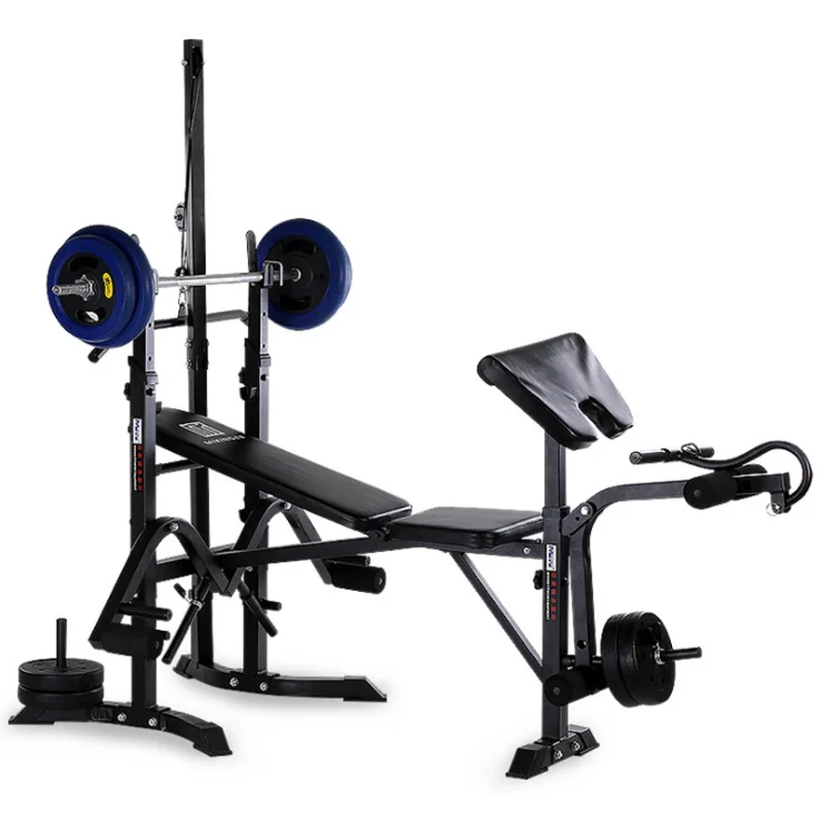 

Multi wholesale training gym foldable fitness Press Barbell Bed adjustable weight Lifting dumbbell bench