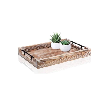 large wooden serving tray for ottoman