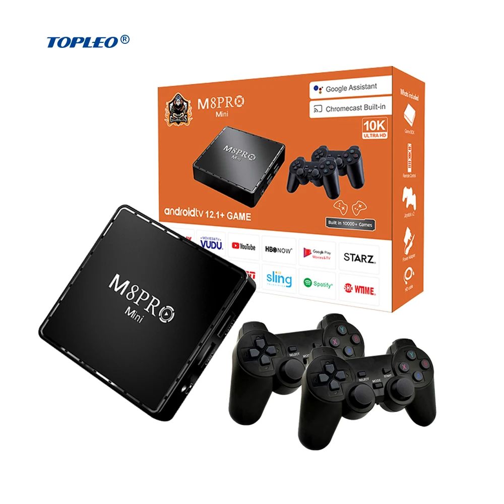 

Topleo Handheld Game Console Metal Classic Portable retro game box m8 pro mini video games consoles
