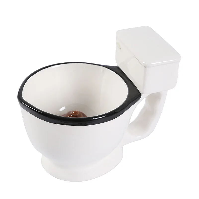 

230 ml Creative personality toilet cup funny 3D ceramic poop modeling mug