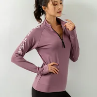 

Yoga Jacket Coat Flexible Active Wear Women Zip Up Gym Sports Fitness Casual Jacket with Thumb Holes