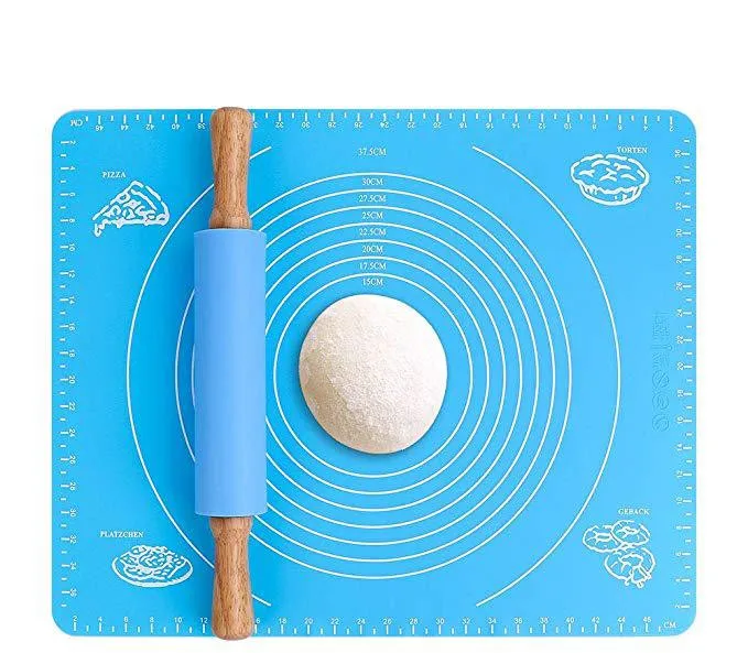 

Large Fondant Mat Extra Thick Silicone Pastry Baking Dough Rolling Mat with Measurement Oven Liner