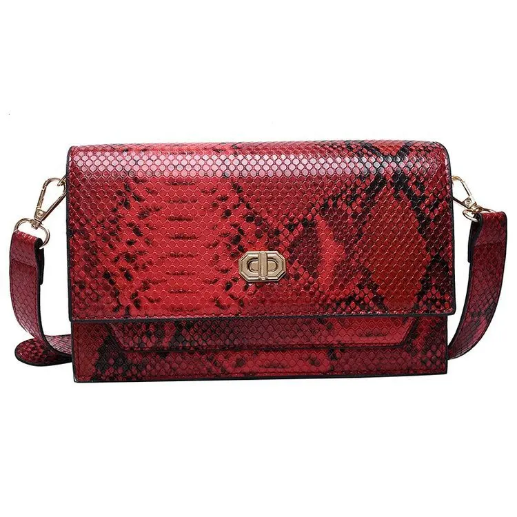 

Snake Skin Leather Pattern Crossbody Womens Luxury Handbags And Purses 2021 Wholesale for Women Snakeskin Handbag, Black
