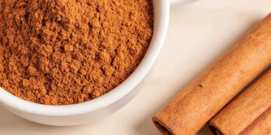 A full spice rack featuring cinnamon prominently