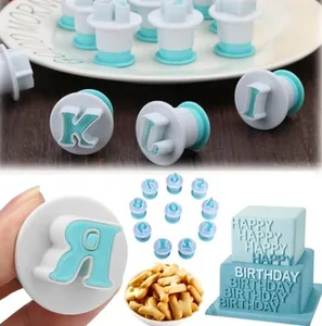 Image of Baking Pastry Mold Upper&Lowercase Alphabet and 0-9 Numbers Cookie Fondant Cutter Baking Cupcake Mold Cake Decorating Tools