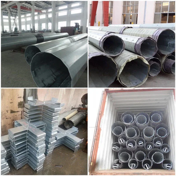 12m 850Dan 1.0 Safety Factor Steel Power Pole with 15years Warranty and Hot Dip Galvanization 0