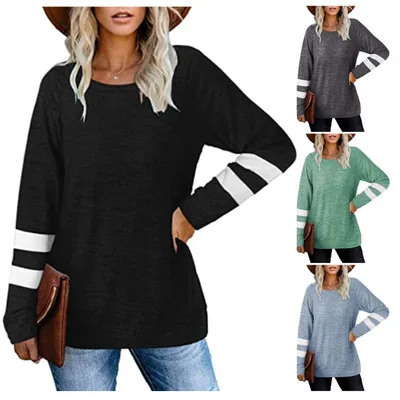 

Fall 2021 Custom Plus Size T Shirt Long Sleeve Plain Oversized Ladies Tops T Shirts Branded Designer Women's T-Shirts
