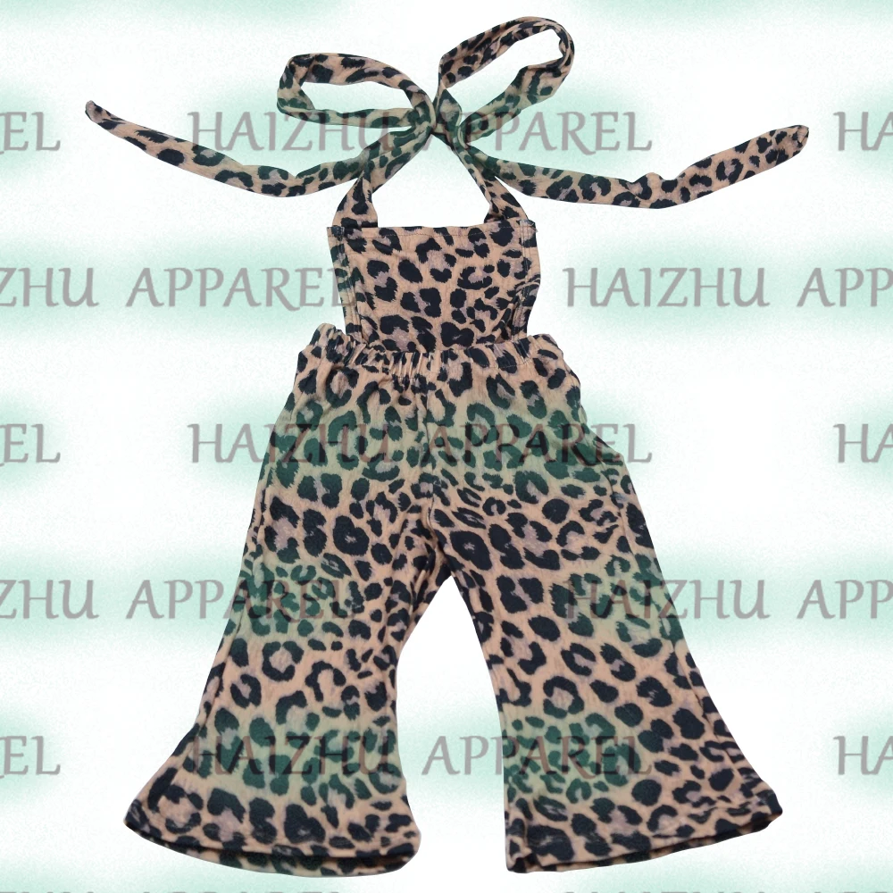 

Af-1 Custom and spot fashion girl's suspender jumpsuit baby printed ruffles jumpsuit girl tales rompers baby jumpsuits