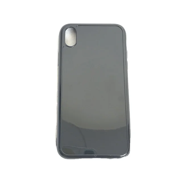 

Multi-model smooth TPU shell transparent black grooves glue paste leather material phone shell, Transparent and black