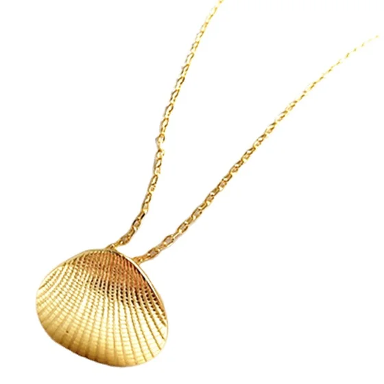 

Ocean Style Gold Plated 925 Sterling Silver Sea Shell Pendant Necklace, Gold/ silver/ rose gold