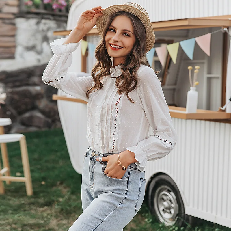 Elegant Bell Bottom Sleeve Hollow Out 