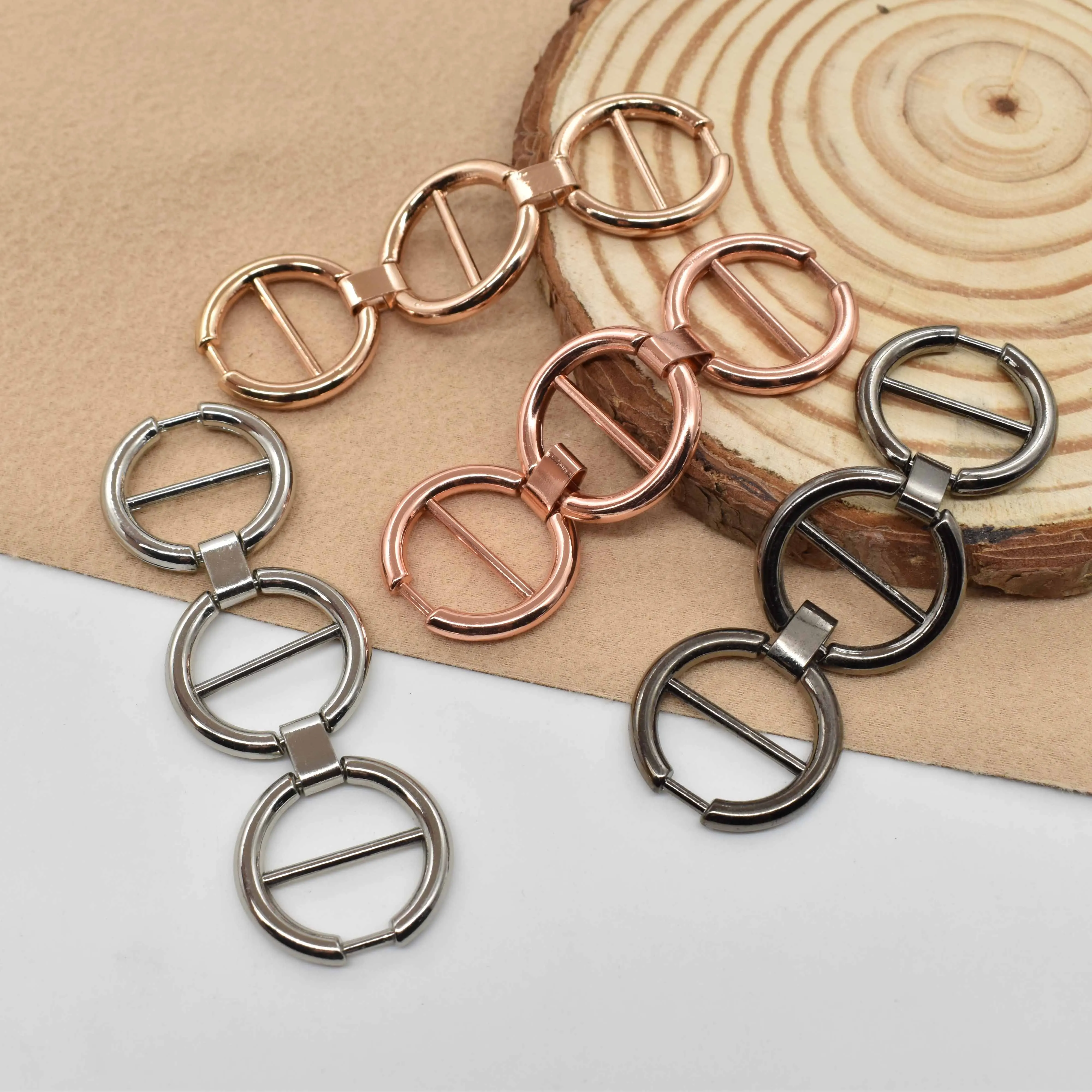 LT-2 Beachwear strap connector buckle accessories O ring resin plastic loop buckle for swimwear