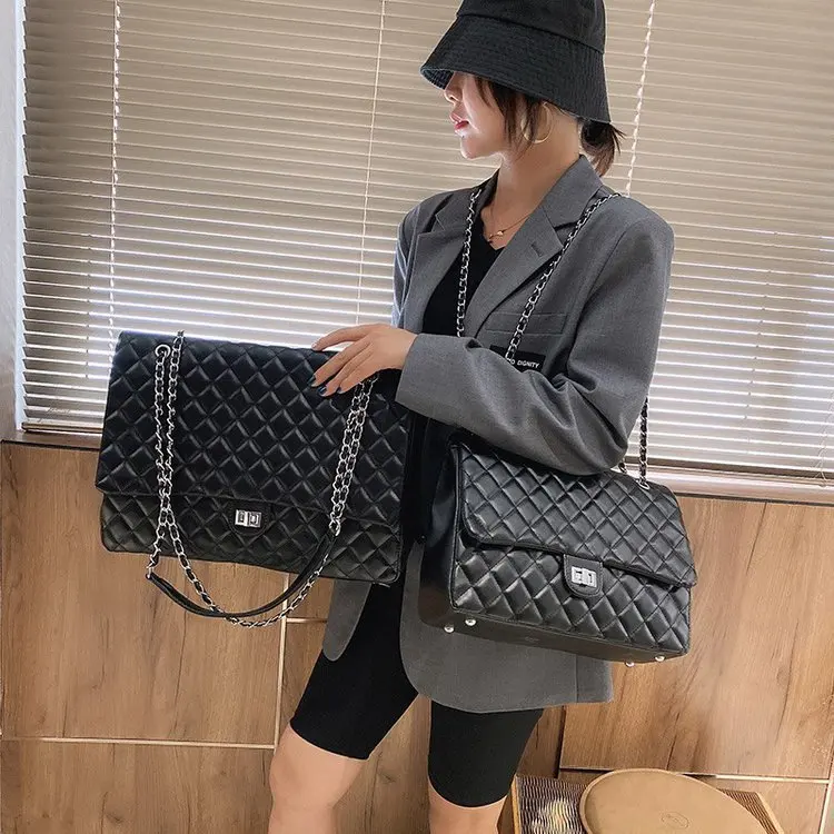 

Women's bag 2020 new Korean large capacity rhombic chain Diamond lattice Shoulder Bag Fashion women messenger bag, Customized color