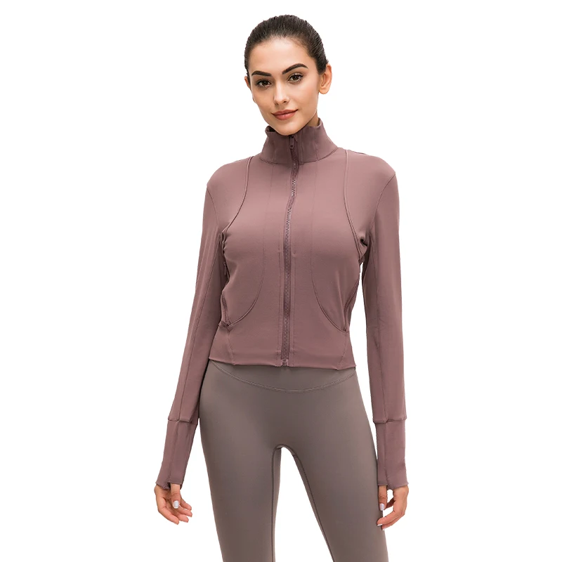 

Hot sale new design breathable and quick dry workout long sleeve yoga tops for women