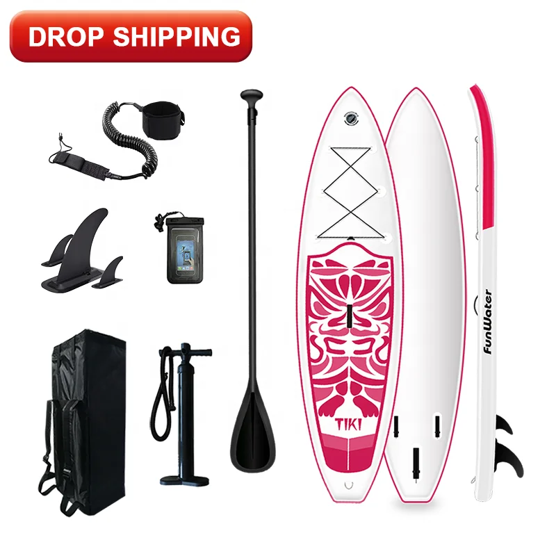 

FUNWATER drop shipping sup paddle board surf paddle board surf fishing surfboard designer, Pink and blue