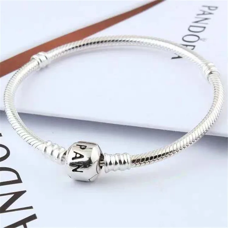 

Factory wholesale 1:1 s925 silver original LOGO for female Pandora charm bracelet