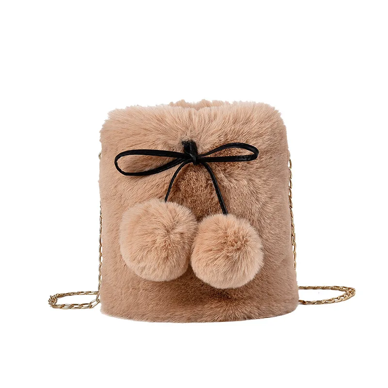 

Latest Fall and Winter Evening Clutch Girls Mini Faux Fashion Rabbit Crossbody Fur Slide Fur Purses and Handbags for Women, 9 colors