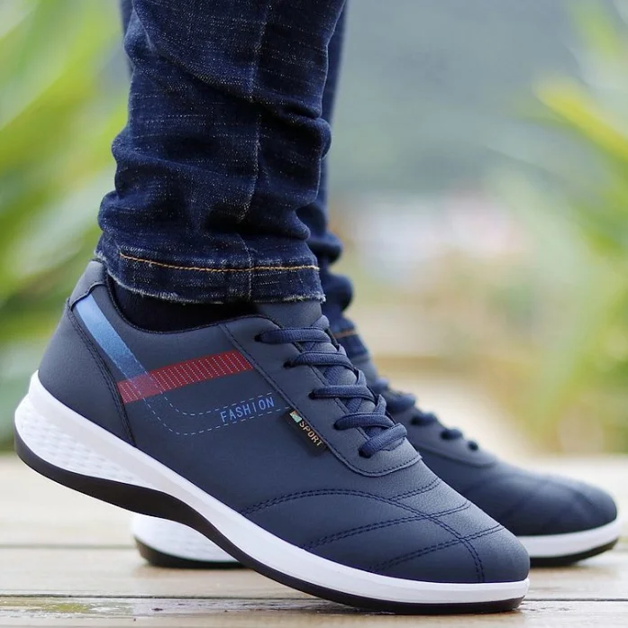 

2021 latest design trend fashion sports lace-up men casual walking shoes