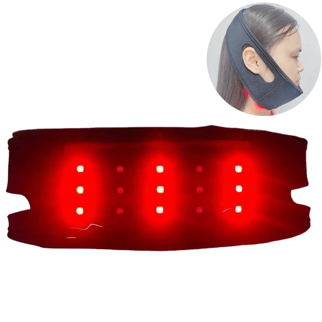 

Weight Loss Slimming V Chin Infrared Light Band 635nm 850nm Red Light Laser Therapy Double Chin Removal Lazor Belt, Black