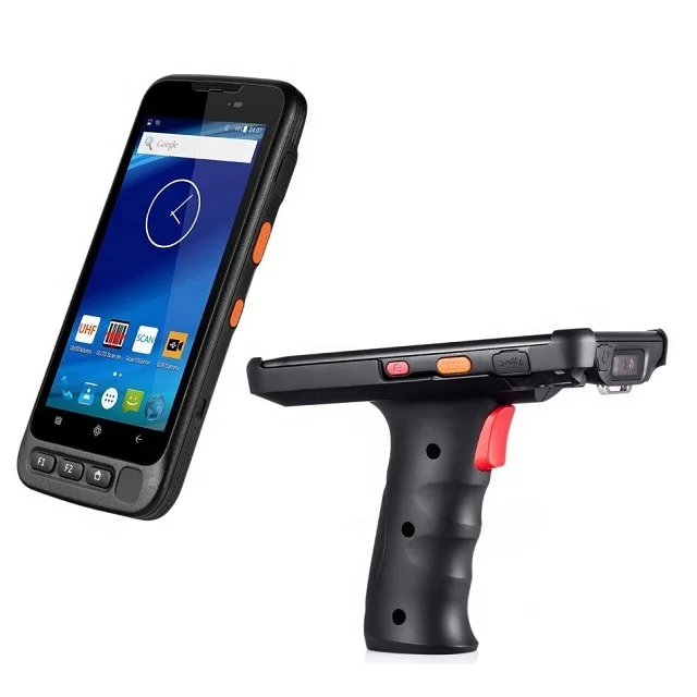 

Barcode Scanner 1D 2D Handheld Scan Pistol Grip Rugged Android Smart Phone Scanners Industrial 5.0inch Touch Screen PDA Factory
