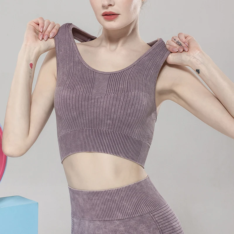 

Seamless bra for women sports crop tank top active wear quick dry