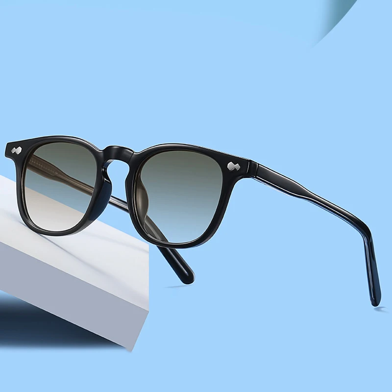 

2023 Good Quality Unisex Retro Sun glasses Men Women Trendy Acetate Leg Polarized Sunglasses