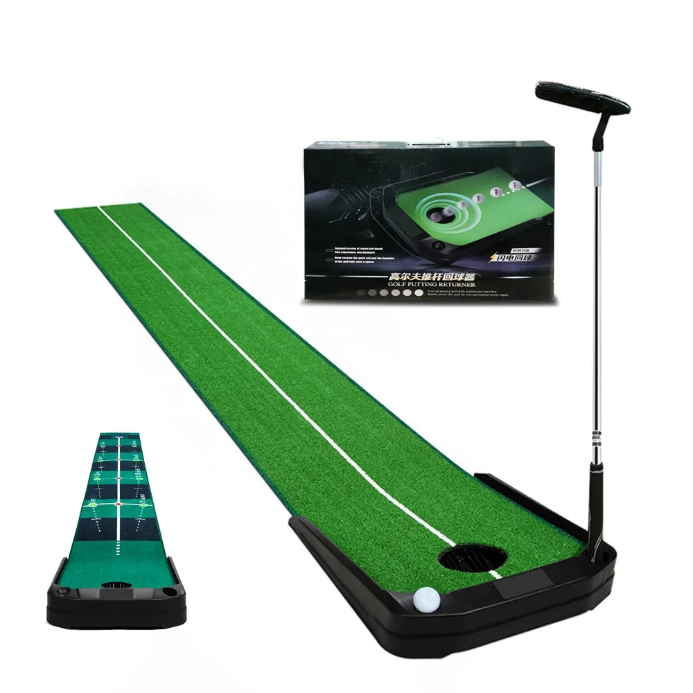 

Golf Putting Green Mat Auto Ball Return Golf Putting Training Aids Accessories Men Golf Simulators Backyard Games for Kids