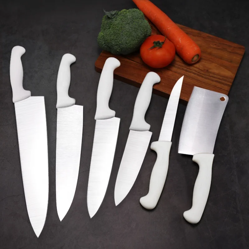 

New Fresh PP Handle kitchen knives Cleaver Boning Knife Chef Knife, White