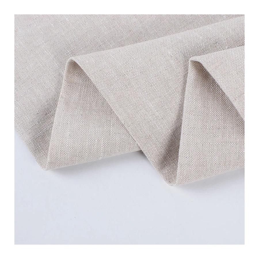 

Wholesale textile stone washed 100% linen fabric for T-shirt