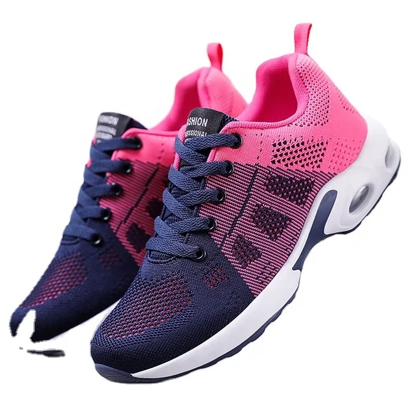 

2021 Fashion Mesh Breathable Lace-Up Fishnet Leisure Women Shoes Walking Sport Shoes Running Shoes, Rose, black, purple, pink