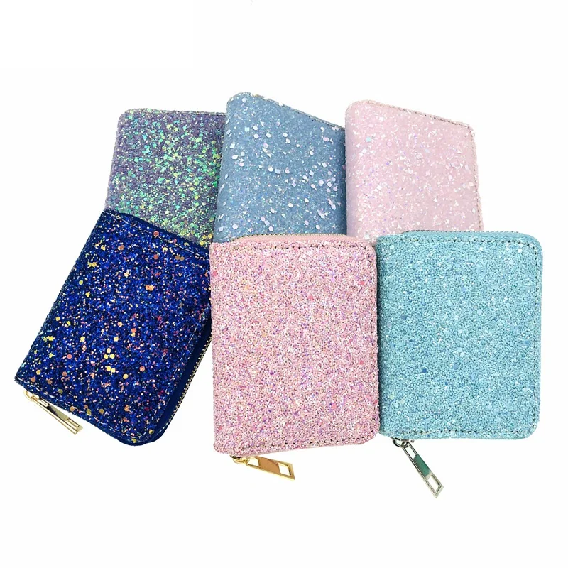 

Great colorful fashion PU coin purse children's clutch bag student ladies short zipper bag factory wholesale