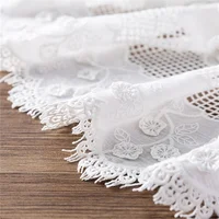 

Hot Sale 100% Cotton Yarn Eyelet 3d Embroidery Lace Fabric Clothing Accessories