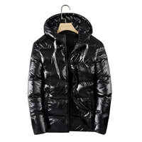 

1 factory wholesale winter wear black and khaki Shiny fabrics lithium battery power men's heated jacket thick heating coat