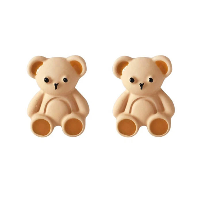 

Original design s925 Silver Earrings Cute Bear Charm Earrings, Picture shows