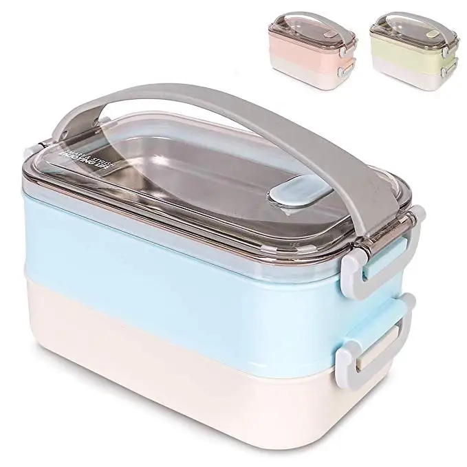 

Lunch Box Bento Bento BPA Free Reusable Thermo Lunch Box Stainless Steel with Lids for Kids Adults Food Storage Boxes & Bins, Pink/green/blue/custom colors