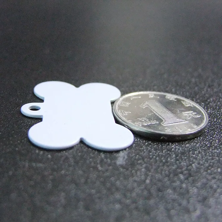 
blank white sublimation bone shape dog pet tag 