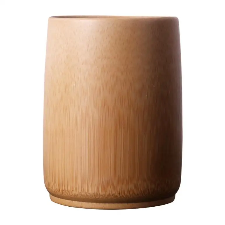 

100% Natural Eco Friendly Custom Design Carbonized Deep Bamboo Tea Cup For Drinking, Natural bamboo color