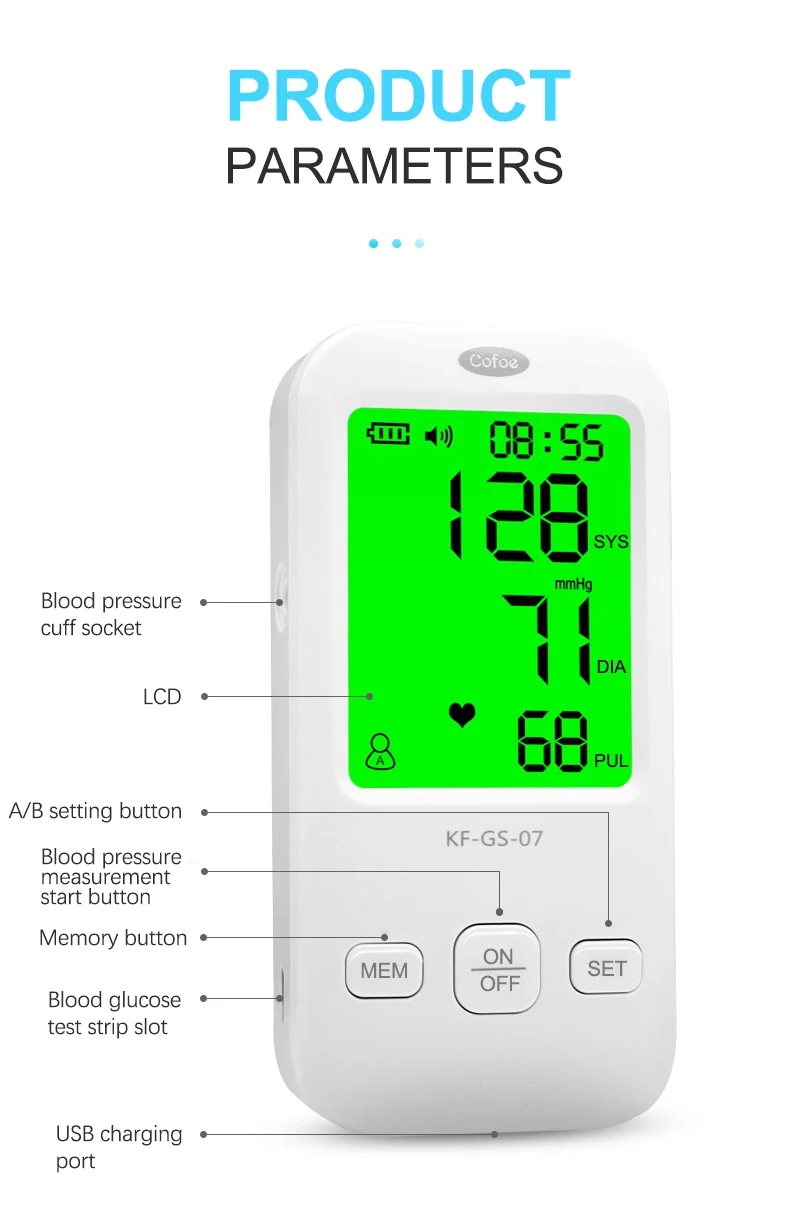 High Blood Pressure Testing Machine Electronic Blood Pressure Machine
