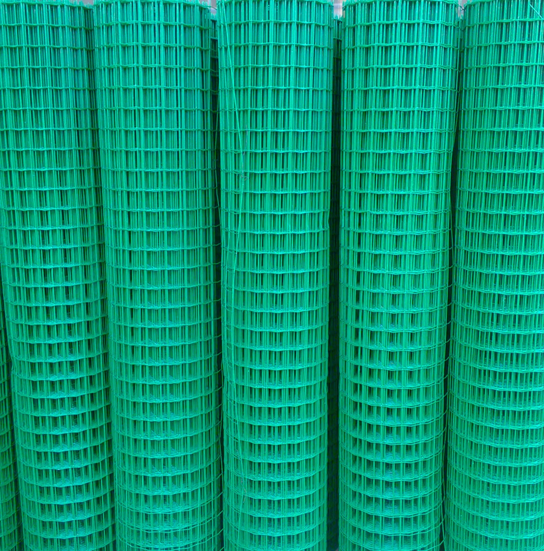 

Cheap Price double wire mesh fence crimped concrete, Green