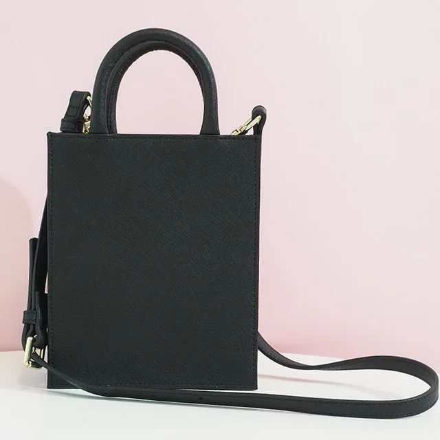 

Black saffiano leather lolita mini over the shoulder bag for ladies