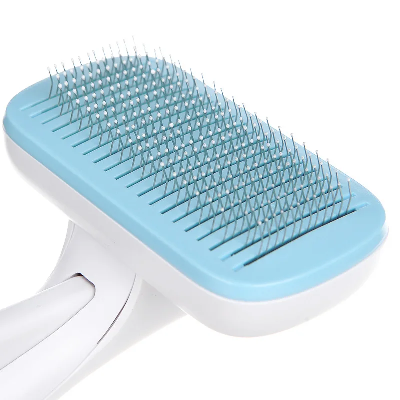 

Factory direct Pet Grooming Hair Brush Telescopic Massage Slicker Brush Remove Brush Shedding comb, Customized color