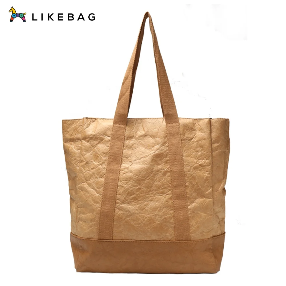 

LIKEBAG Original Kraft Paper High Capacity Big Tote Bag for Lady