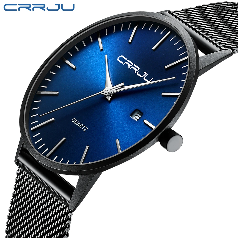 

CRRJU top brand minimalist Japan quartz movement men watch orologi