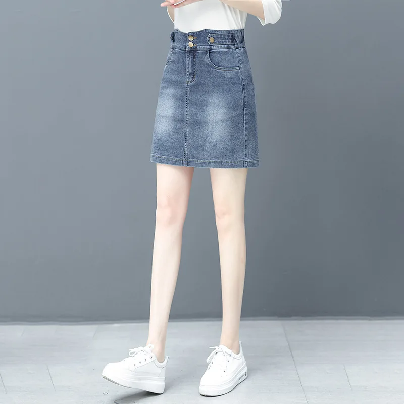 

2020 New Design casual high waist a line ladies women denim skirt