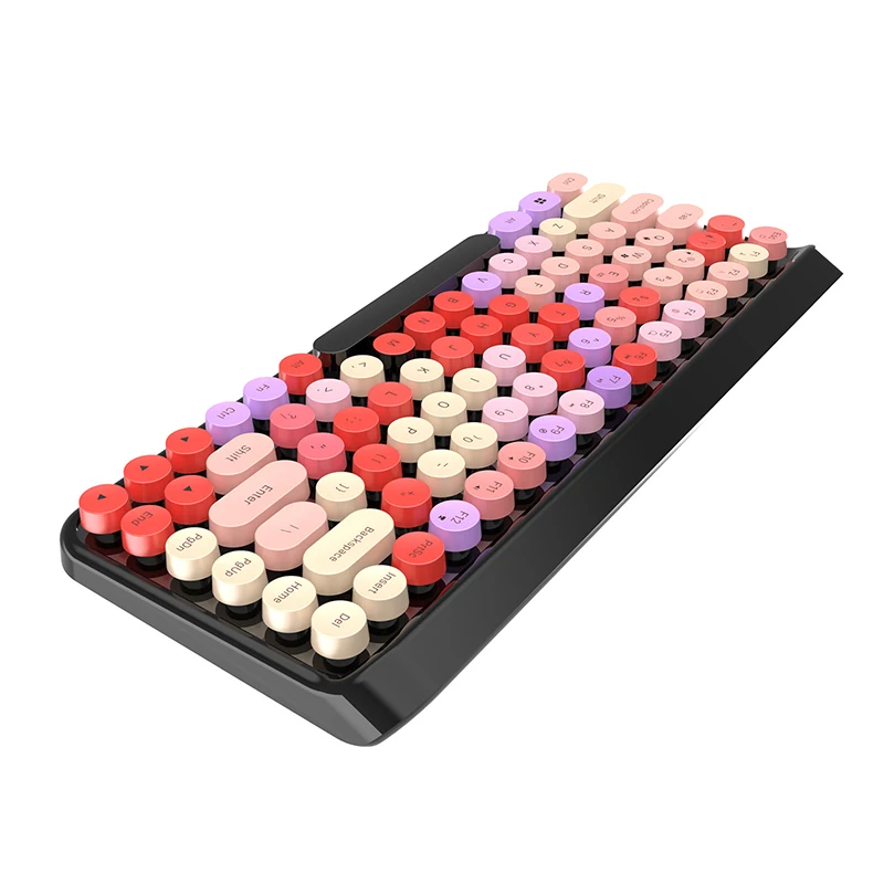 

Hot Selling Waterproof High Quality Retro Cute Keycaps Custom Wireless Keyboard Mechanical Keyboard Switch Springs, Black