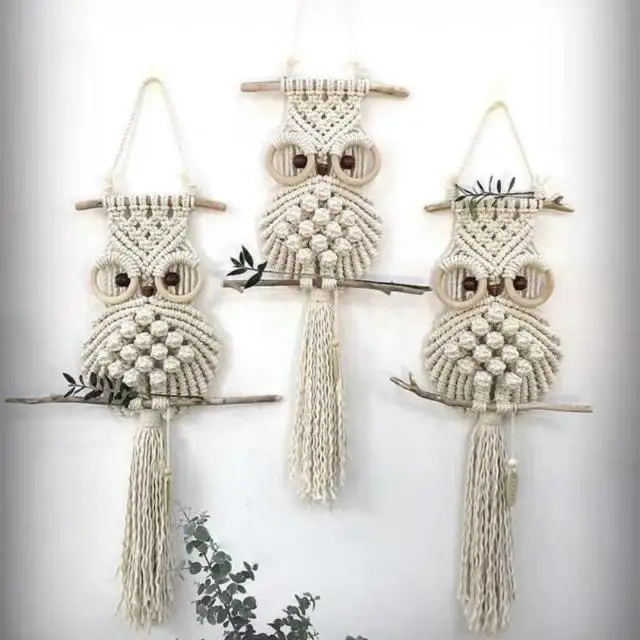 

Owl macrame wall hanging wall decoration decorations for home